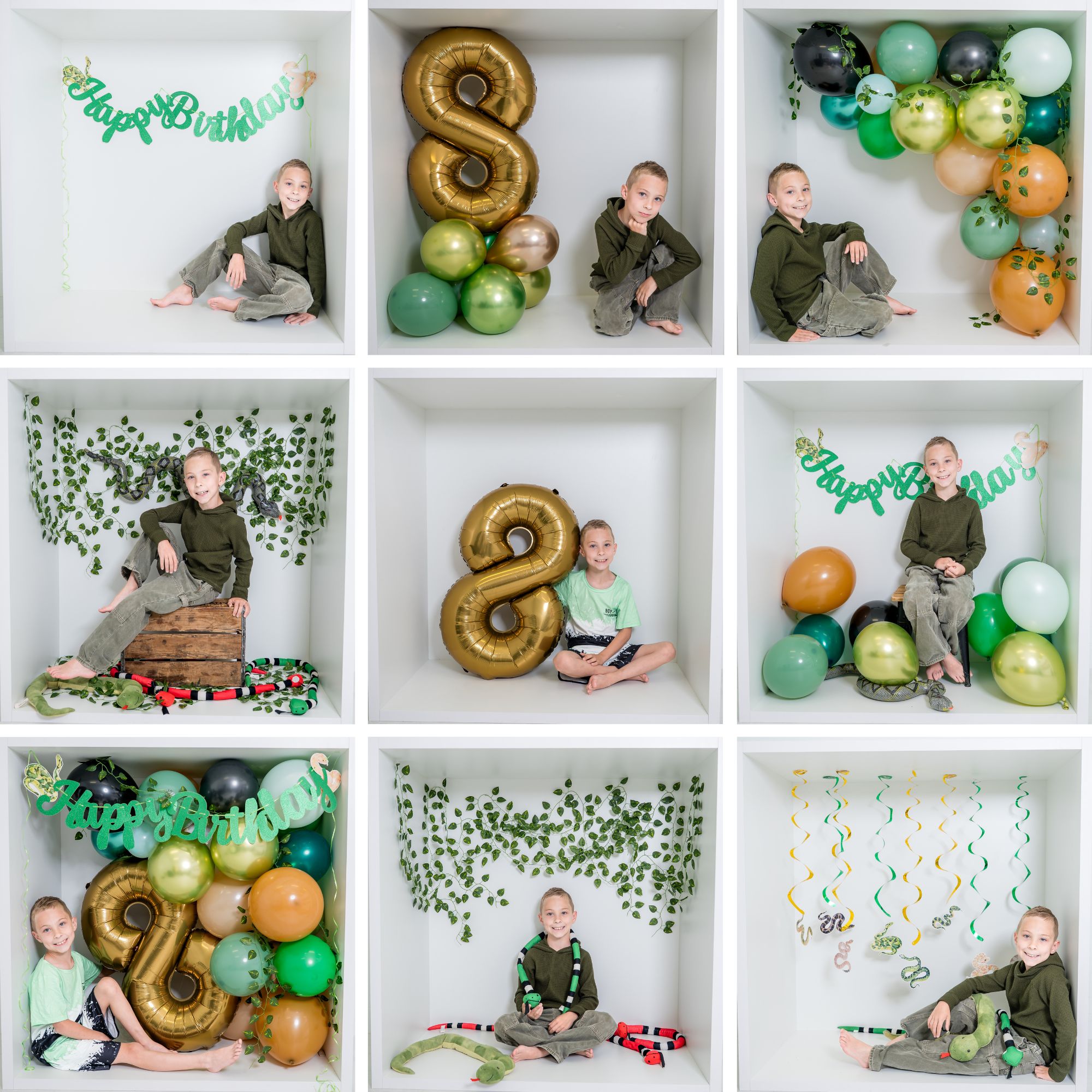 Today we’re celebrating our favorite soon-to-be 8-year-old! 🐍💚

Kip officially turns 8 on Friday, but we couldn’t wait to start the fun. This year he’s completely obsessed with snakes—reading about them, playing with them, collecting them, and trying every possible way to convince Mom that he needs a real one. 😅 (The answer is still no.)

Watching this kind, adventurous, animal-loving kid grow up is one of my greatest joys. We love your big heart, your endless curiosity, and the way you make every day an adventure.

Happy (almost) 8th Birthday, Kip! We love you more than all the snakes in the world. 💚🎉🐍

#KipTurns8 #BirthdayBoy #SnakeLover #BoxPhotos #GrowingUpFast